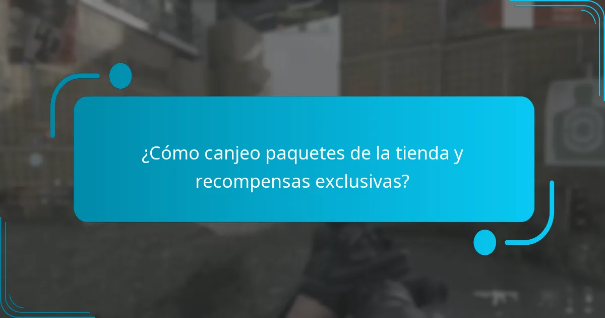 ¿Qué recompensas exclusivas se pueden obtener a través del canje de paquetes?