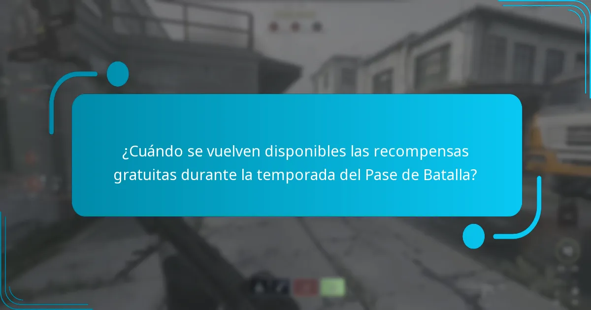¿Cuándo se vuelven disponibles las recompensas gratuitas durante la temporada del Pase de Batalla?