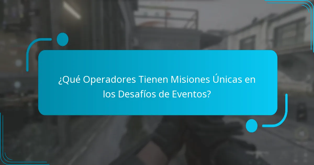 ¿Cómo Completar con Éxito las Misiones Únicas de Operador?